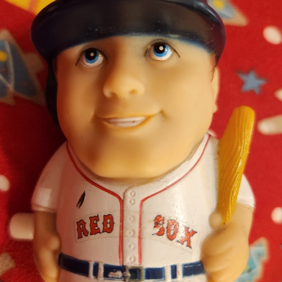 MLB Red Sox Action Figure with White and Blue Uniform